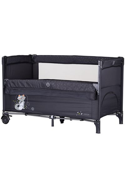 OEM Patut pliabil Chipolino Relax anthracite cu laterala culisanta