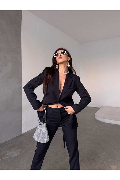 MYGİYİMİSTANBUL Blazer Jacket Trousers Set