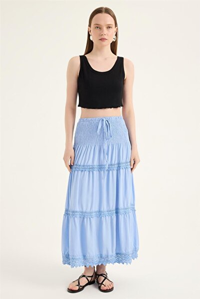 HomeStore Lace Striped Skirt
