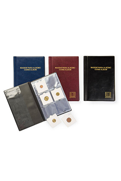 Koleksiyon Market - Teksöz Teksöz -MC6/ALB-S-madeni Para Albümü Kapamalı 60 Adetlik Siyah