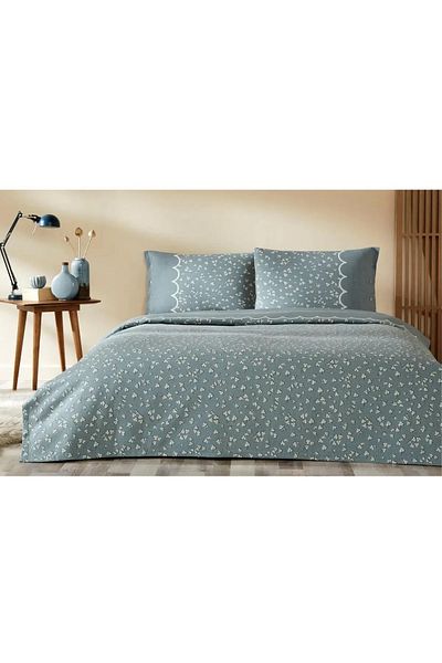 Özdilek Double Ranforce Pike Set Cilantro Blue