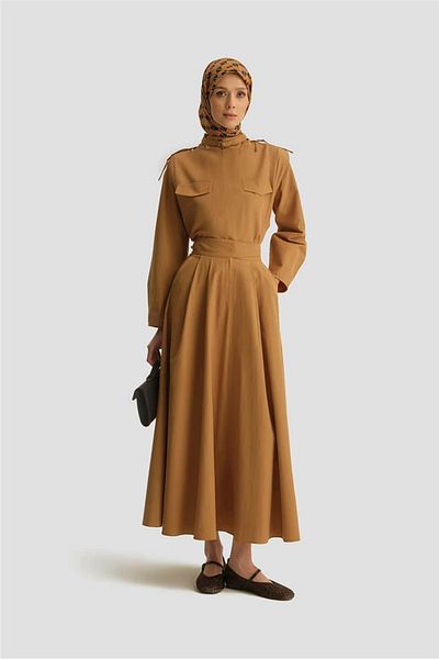 Armine Epaulette Suit 25Y6023 Sahara