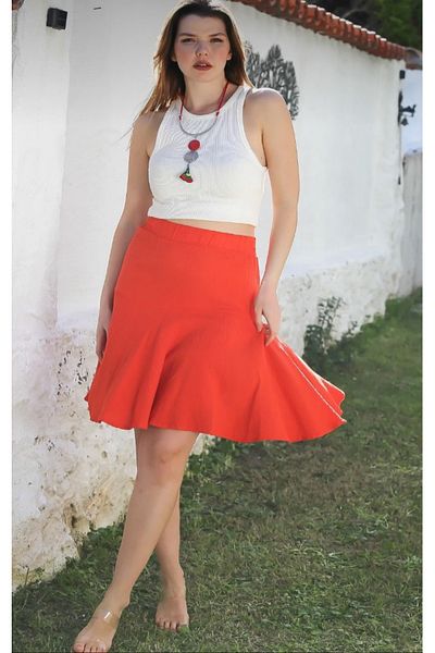 TEXTURA ✅   Women's Crispy Shorts Skirt - Muslin Fabric, Ideal for Daily Use
