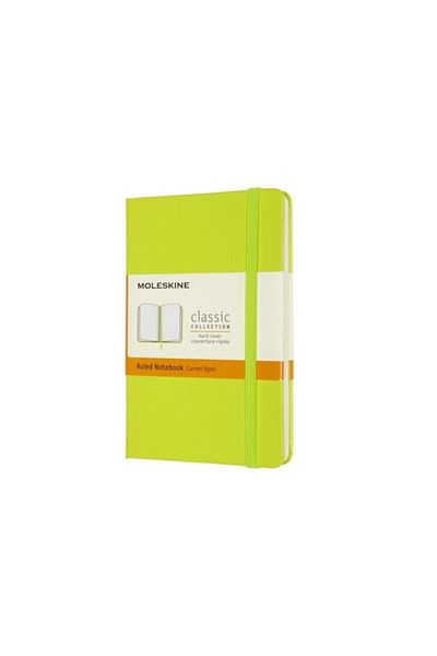 Moleskine Σκληρό εξώφυλλο με ριγέ πράσινο λεμόνι σε μέγεθος τσέπης
