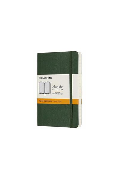Moleskine Caiet verde mersin cu dungi L Copertă moale