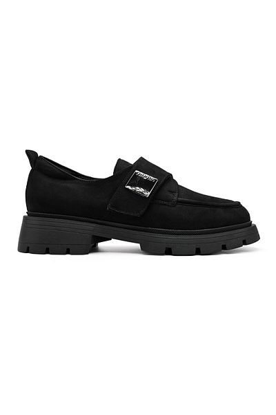 Tmall Women's casual shoes, Made of eco-leather suede, P1245, Black