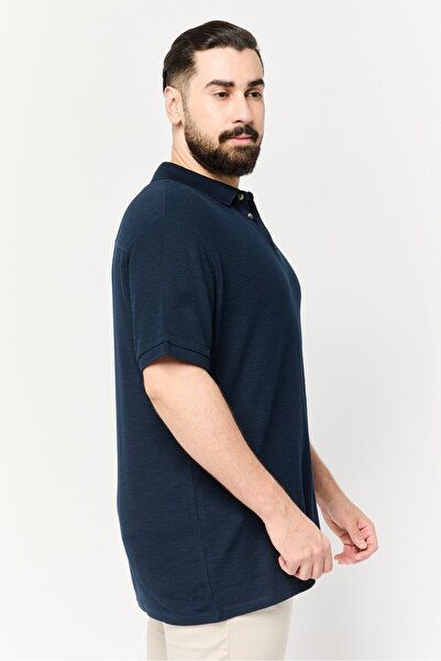 WRANGLER Men Regular Fit Embroidered Logo Short Sleeves Polo Shirt, Navy