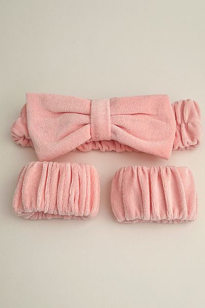 Modex Bow Towel Headband and Bracelet Set Spa-Makeup-Skin Care-Face Wash Headband