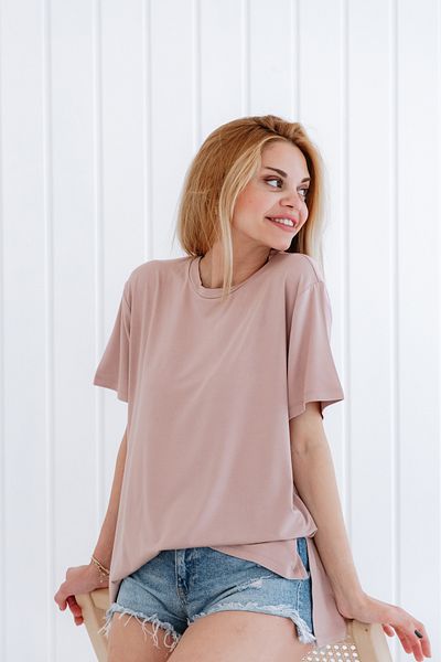 Lilabio Μπλουζάκι Crew Neck Loose Fit Modal