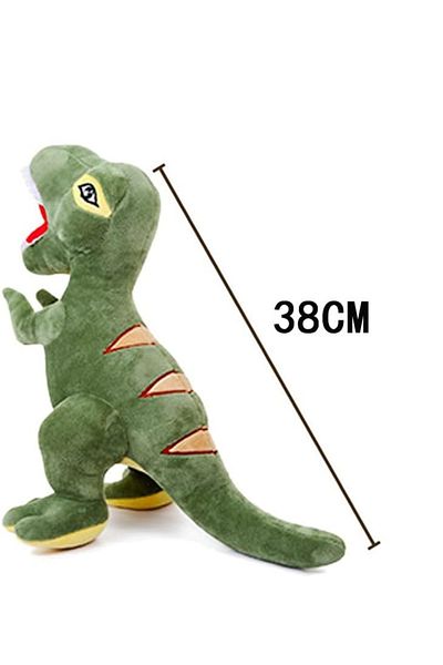 ABYZ Plush Dinosaur Toy, T-rex Type, Size 35cm, Green/yellow ™