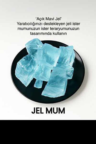ByBastik Mumbastik Açık Mavi Jel Mum Parafini-teraryum Jeli 150 gr Mum Yapım ...
