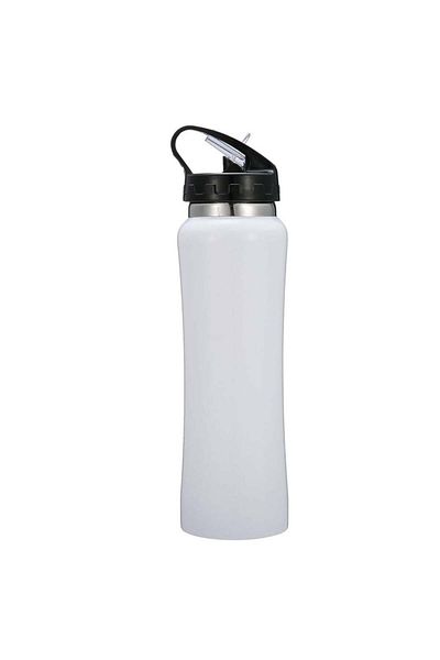 PUFO Termos metalic simplu pentru băuturi, izotermic, 600 ml, alb