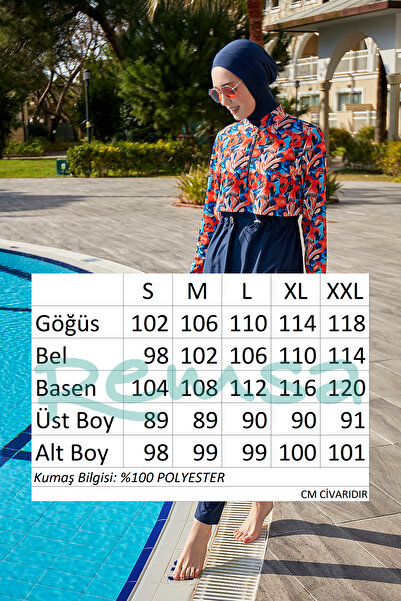 Remsa Mayo Remsa Tam Kapalı Tesettür Mayo R113 Batik
