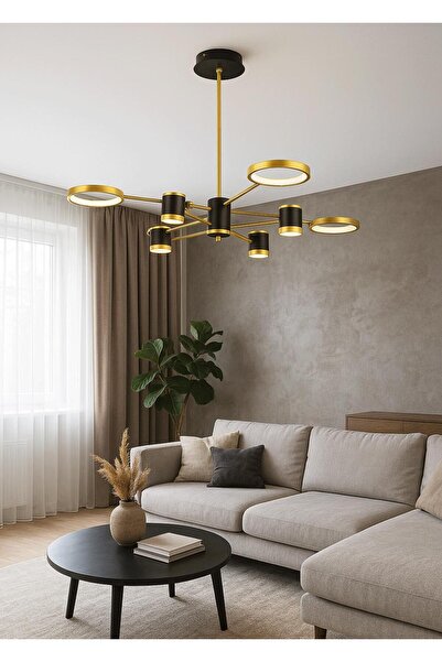 ATIK Modern Dengede Işık: Kompakt LED Halka Avize 8'li