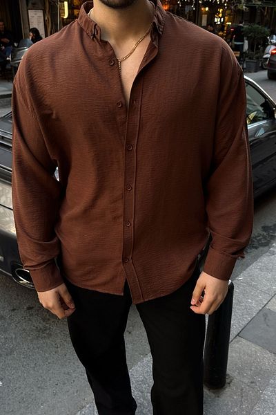 Livio Ferri Ανδρικό πουκάμισο Zoro Extra Soft Linen Look με μακρύ μανίκι, ελαφριά υφή