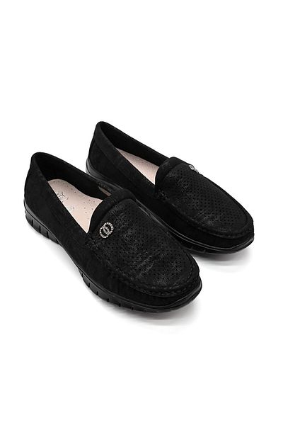 Tmall Women's casual shoes, Lightweight, Made of eco-leather, With natural leather insole, P1264, Black