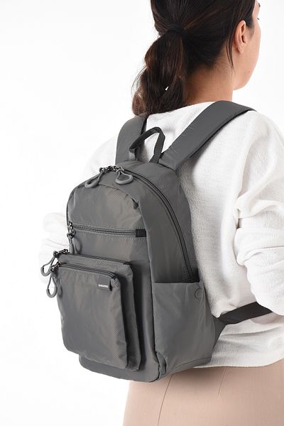 Sanmorris Sn 6002 Women's Shoulder Bag Handbag Water Resistant Parseut Fabric Dark Gray
