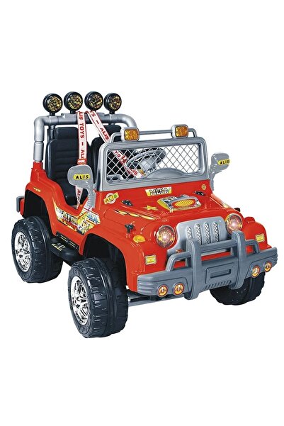 Doğan Oyuncak Dünyası Kumandalı Çift Kişilik Mega Akülü Araba Kırmızı - 12 Volt İki Kişilik Akülü Araba Akülü JEEP - Mega