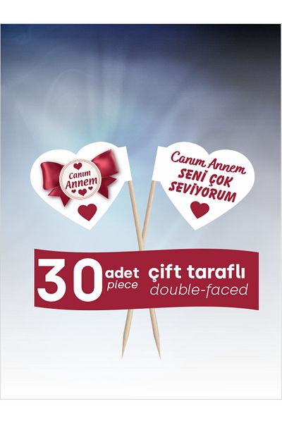 Home My Dear Mom I Love You so Much Written Toothpicks for Your Special Mother's Day Presents 10cm 30 Pieces