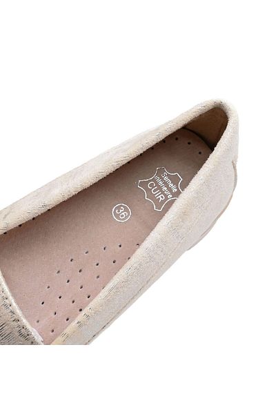 Tmall Women's casual shoes, Lightweight, Made of eco-leather, With natural leather insole, P1263, Beige