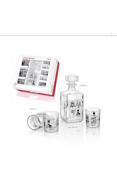 ABYZ 7-piece whiskey set, 1 decanter with 6 ABYZ™ glasses