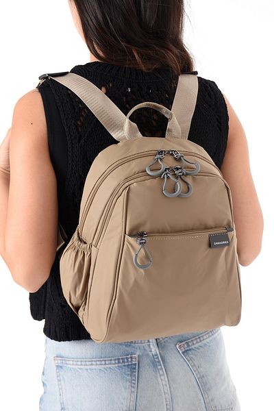 Sanmorris Sn 6009 Women's Shoulder Bag Handbag Water Resistant Parseut Fabric Mink