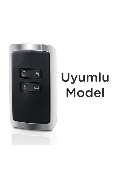 Luxe Aksesuarr Husa de protectie pentru chei din fibra de carbon cu 3 butoane pentru Renault Talisman Megane 4 Captur Kadjar Duster rosu