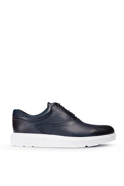 Deery Ανδρικά παπούτσια casual μπλε από γνήσιο δέρμα