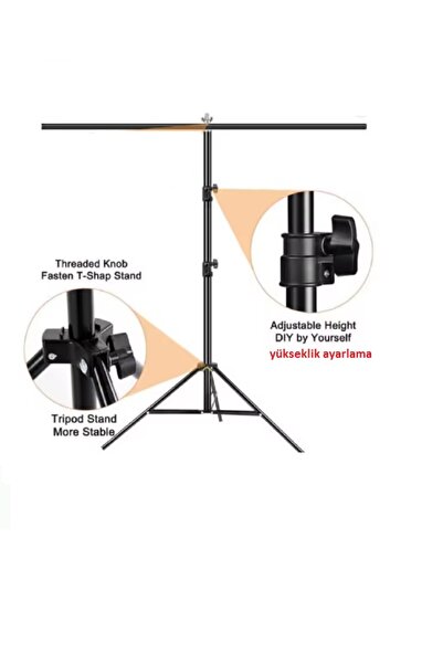 ADA GREENBOX T-şeklinde arka plan destek seti, 100X200 cm stüdyo, fotoğraf, video için taşınabilir fon standı