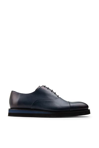 Deery Genuine Leather Blue Casual Men's Shoes
