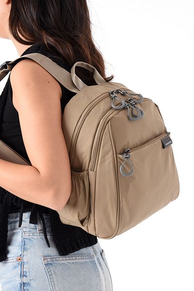 Sanmorris Sn 6009 Women's Shoulder Bag Handbag Water Resistant Parseut Fabric Mink