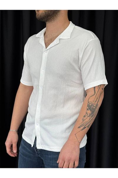 TEXTURA ✅   Short Sleeve Men's Shirt – Summer Twist Fabric, Stylish Fit