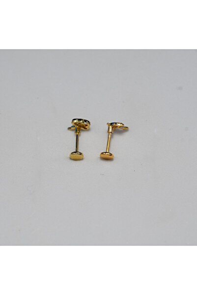 Piercing by Sever Kombin Bulut Ve Şemsiye Çelik Piercing… Altın/Gold Renkli ve Şeffaf Taşlı (TRAGUS HELIX CONCH FLAT)