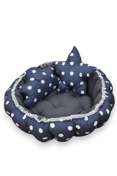 molody 2-in-1 Newborn Bed - Polka Dot Bed and Mattress with Stylish Circular Design