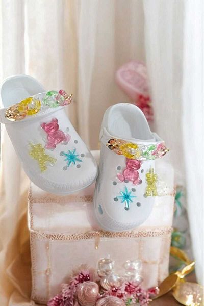 ÇEÇEN HOME Comfortable Sole High Scale Jelly Bean Detailed Children's Slippers Cross Sandals Sabo