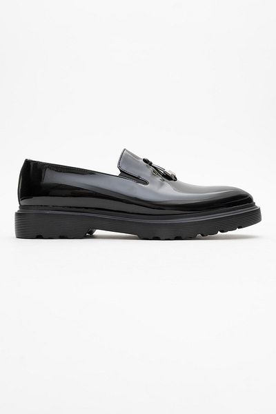 depderi Groom's Suit and Suit Suitable Men's Classic Evening Dress Patent Leather Shoes