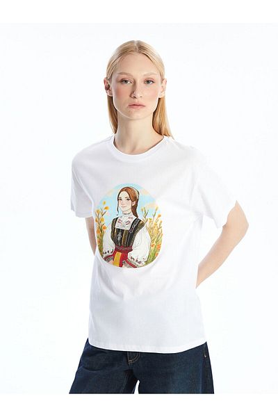 LC Waikiki Crew Neck Printed Women's T-Shirt