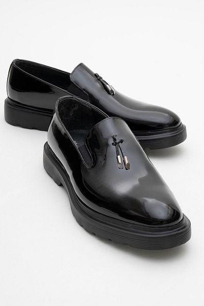 depderi Groom's Suit and Suit Suitable Men's Classic Evening Dress Patent Leather Shoes