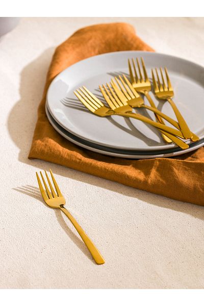 LC Waikiki Sari 6 Piece Metal Dessert Fork