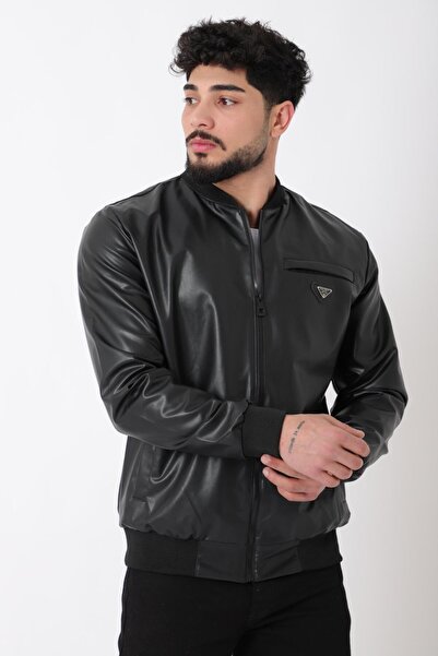 Stilkombin Κολεγιακό παλτό από συνθετικό δέρμα με ελαστική μέση PLDP 3000_50448