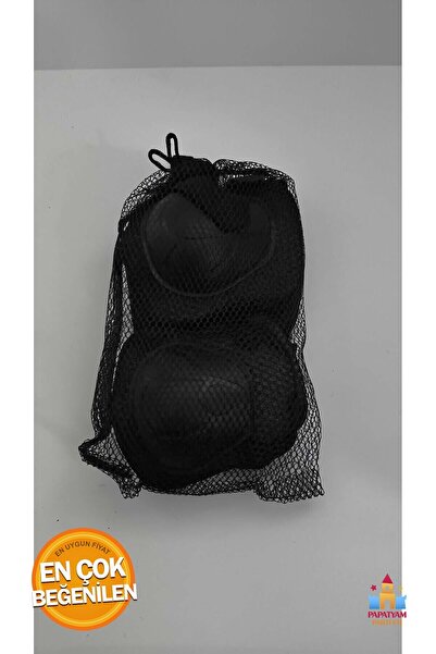 PapatyamPartiEvi Çocuk Koruyucu Set Dizlik Dirseklik Bileklik 6 Parça Paten Scooter Bisiklet Kaykay Koruyucu Siyah