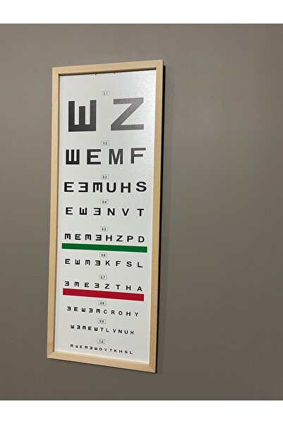 caddehediye Göz snellin eşeli Ahşap Çerçeveli 70x25cm askılı