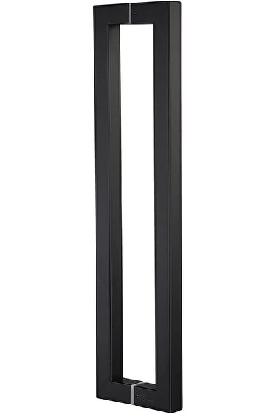 Generic مقبض باب من الفولاذ المقاوم للصدأ بسمك 1.2 مم، على شكل مربع/مستطيل مقاس 900 مم/36 بوصة، أسود غير لامع