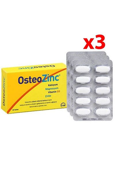 Osteozinc Calcium Magnesium Zinc Vitamin D 30 Tablets - 3 Pieces
