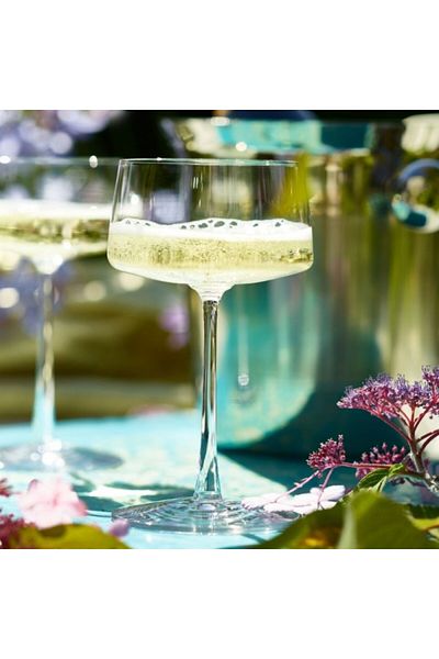 Stölzle Lausitz Set of 6 crystal glass champagne glasses, Stölzle Power, 275 ml