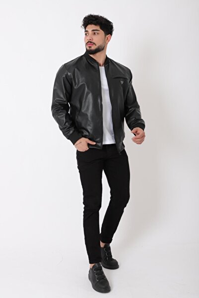 Stilkombin Κολεγιακό παλτό από συνθετικό δέρμα με ελαστική μέση PLDP 3000_50448