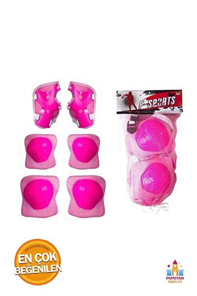 PapatyamPartiEvi Pembe Spor Dizlik ve Dirseklik Seti: Esnek Destek, Rahat Kul...