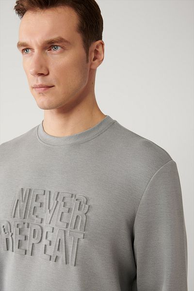 Avva Ανδρικό φούτερ σε γκρι Crew Neck Soft Touch Waffles A41y1235