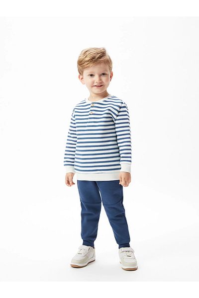 LC Waikiki Lcw Kids Indigo Elastic Waist Basic Baby Boy Tracksuit Bottom