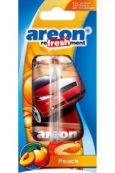 Areon Refreshment Liquid, 8.5ml Scent Car Hanging Freshener, Fresh Air - Peach (LC09) Pack of 1